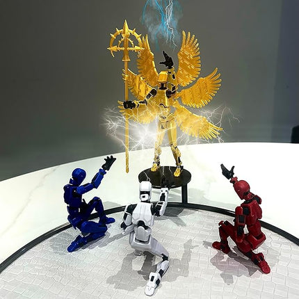 (Assembly Completed) T13 Action Figure Set, Dummy 13 3D Printed Action Toy Gifts for Kids, Robot 13 Action Figure Full Body Mechanical Doll Christmas Birthday Gift for Boys Girls