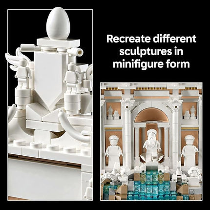LEGO Architecture Trevi Fountain Building Set - Collectible Model of Italian Landmark for Display for Adults, 18+ - Gift for Women & Men - 21062