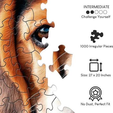 No Image Puzzle 1000 Irregular Pieces Extreme Difficult Jigsaw Challenge Adults Hardest Puzzle No Guide Ultimate Brain Teaser Intermediate Level Dogs Mystery Unique Gift