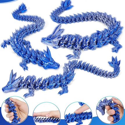 12 Inch 3D Printed Dragon - Mystery Surprise Egg with Flexible Articulated Dragon Inside, Cool Dragons Toys for Boys Kids Age 5-7