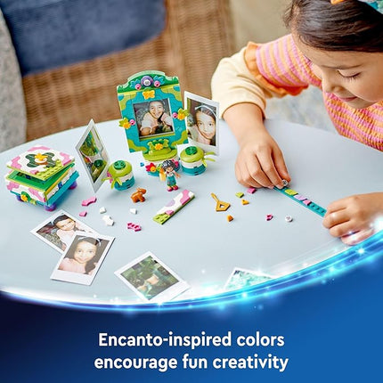 LEGO Disney Encanto Mirabel’s Photo Frame and Jewelry Box, Buildable Disney Toy for Kids with Play Bracelet and Mirabel Madrigal Mini-Doll, Jewelry Box Gift for Girls and Boys Ages 6 and Up, 43239