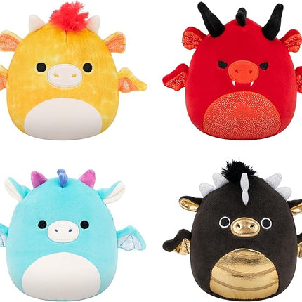 Squishmallows Original Dragon 4-Pack – Official Jazwares Plush (Little) (Amazon Exclusive)