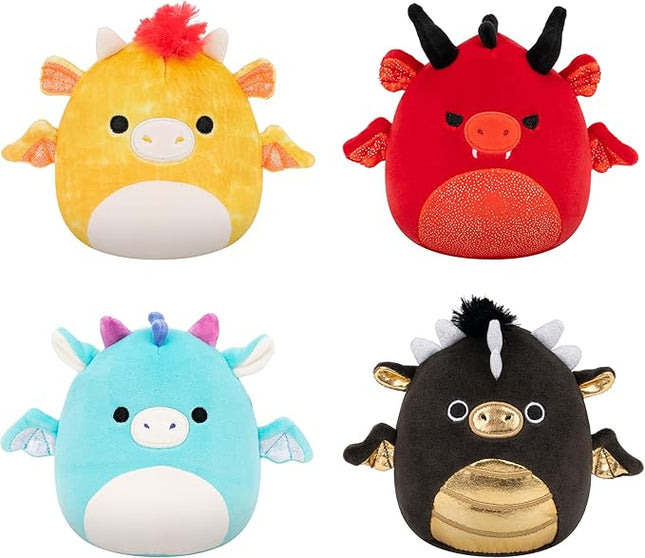 Squishmallows Original Dragon 4-Pack – Official Jazwares Plush (Little) (Amazon Exclusive)