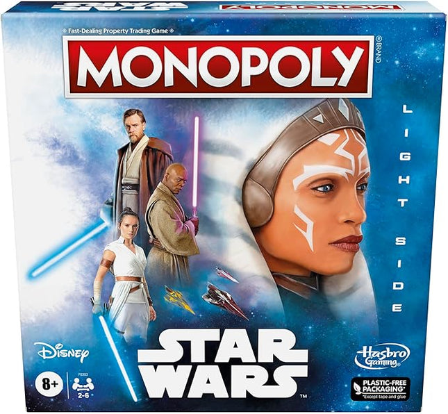 Monopoly Hasbro Gaming Star Wars Light Side Edition Board Game for Families and Kids Ages 8 and Up, Star Wars Jedi Game for 2-6 Players
