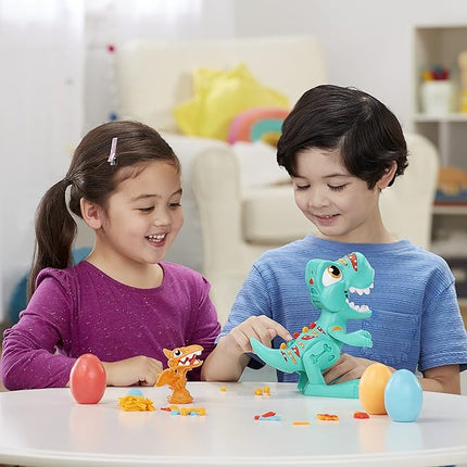 Play-Doh Dino Crew Crunchin' T-Rex Toy for Kids 3 Years and Up with Funny Dinosaur Sounds and 3 Eggs, 2.5 Ounces Each, Non-Toxic