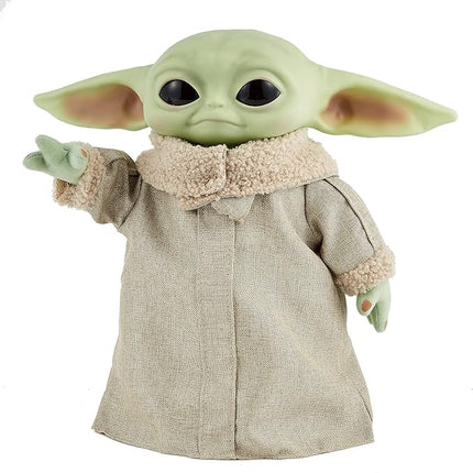 Mattel Star Wars The Mandalorian Grogu RC 12-inch Plush Toy, Real Moves Soft Body Doll with Remote-Controlled Motion & Sounds