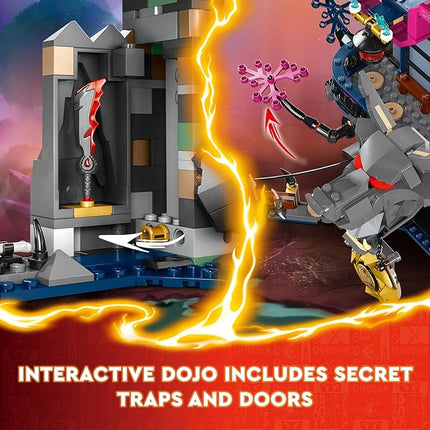 LEGO NINJAGO Wolf Mask Shadow Dojo Building Toy with 8 Ninja Action Figures Including Kai, NYA, Lloyd and Zane, Kids’ Ninja Master Toy for Independent Play, Toys for 9 Year Old Boys and Girls, 71813