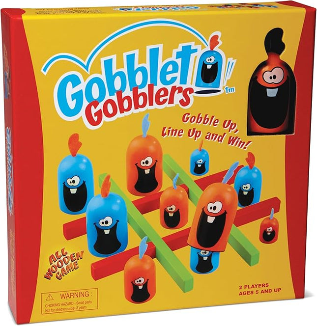 Gobblet Gobblers Fun Strategy Board Game - Award Winning Kids and Family Friendly Educational Board Game by Blue Orange Games- THE ORIGINAL GAME, All Wooden - 2 Players for Ages 5+