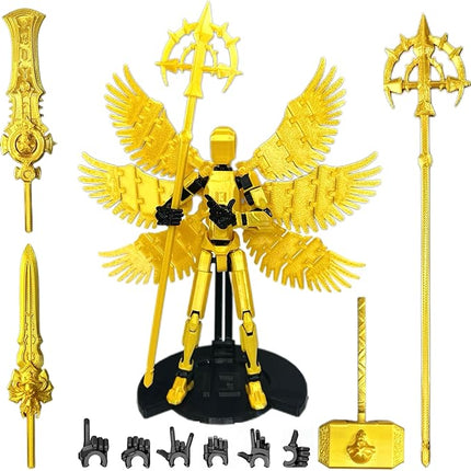 (Assembly Completed) T13 Action Figure Set, Dummy 13 3D Printed Action Toy Gifts for Kids, Robot 13 Action Figure Full Body Mechanical Doll Christmas Birthday Gift for Boys Girls