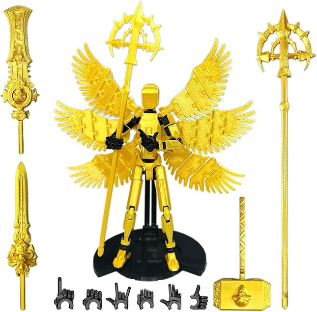 (Assembly Completed) T13 Action Figure Set, Dummy 13 3D Printed Action Toy Gifts for Kids, Robot 13 Action Figure Full Body Mechanical Doll Christmas Birthday Gift for Boys Girls