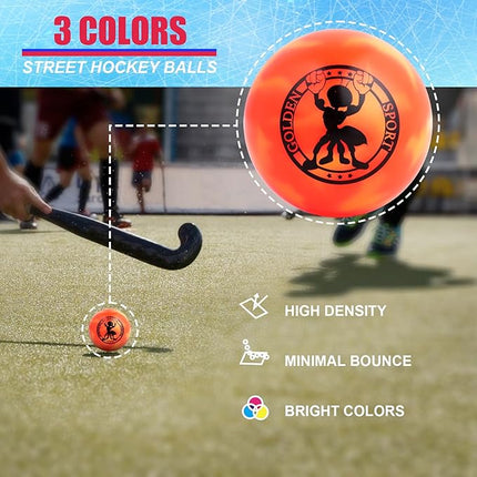 Street Hockey Balls - Official Outdoor Roller Balls for Indoor Games, Ideal for Sports Enthusiasts