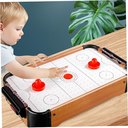 Air Hockey Table for Kids, 20 x 12 x 4 Portable Small Air Hockey Table, Floating Table Games with Electric Fan, Puzzle Tabletop Hockey Games Gifts for Kids Boy Girl, No Battery,Table Games