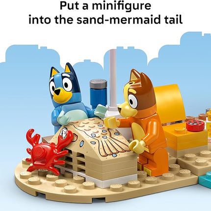 LEGO Bluey: Bluey’s Beach & Family Car Trip - Toddler Learning Toy for Kids 4+ - Includes Bluey, Bingo, and Mum Minifigures - Birthday Gift for Boys and Girls, Ages 4+ - 11202