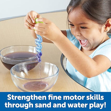 Learning Resources Sand & Water Fine Motor Set - Fidget Toys, Water Bin Play, Toddler Daycare Essentials Games Tools, Homeschool and Preschool, Montessori for Kids, Gifts for Boys and Girls