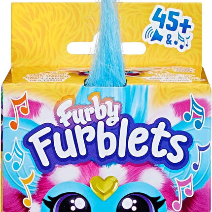 Furby Furblets Dah-Tee Mini Friend, 45+ Sounds, Country Music, Speaks Only Furbish, Electronic Plush Toys for Girls & Boys, Interactive Pets, Pink Polka Dot, Back to School Gifts, Ages 6+