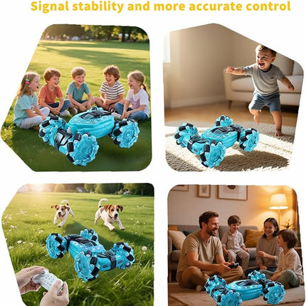 GRANTLEY Remote Control Car, Gesture Sensing RC Stunt Car, 4 WD Off-Road Race Car, 2.4Ghz Hand Controlled Remote Control Drift Cars for 4-6 8-12 Boys Girls Kids