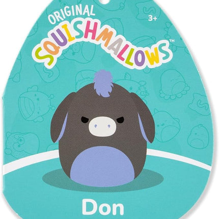 Squishmallows Original 5in Don The Charcoal Donkey – Official Jazwares Plush (Little)