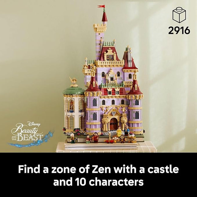 LEGO Disney Princess Beauty and The Beast Castle Building Set - Room Decor for Women & Men, Ages 18+ - Model Building Kit for Adults - Book Shelf Display - Gift for Christmas - 43263