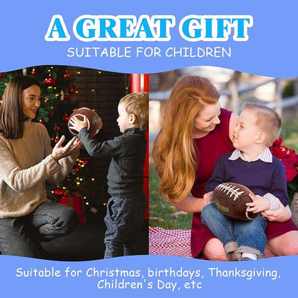 Baosity Custom Football Pillow with Text Plush Toy for Kids Stuffed Football Creative Room Decor Fluffy Sports Toy Personalized Birthday Christmas Party Gifts for Boys Girls Toddler Kids