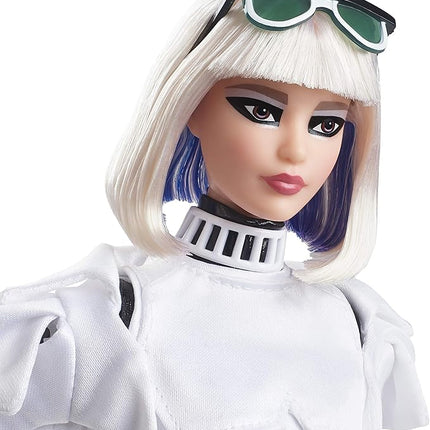 Barbie Collector Star Wars Stormtrooper x Doll (~12-inch) in Black and White Fashion and Accessories, with Doll Stand and Certificate of Authenticity
