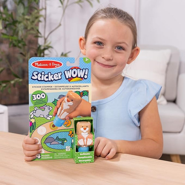 Melissa & Doug Sticker Wow!™ Bunny Bundle: 24-Page Activity Pad, Stamper, 500 Stickers, Mini Pad, Arts and Crafts Fidget Toy Collectible Character