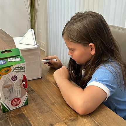 CreateOn Crayola Doodle Magnetic Tiles, Building Set for Kids, Magnetic Building Toys for Kids, STEM Travel Toys for Boys and Girls Ages 3+, 14-Piece Set (Doodle)