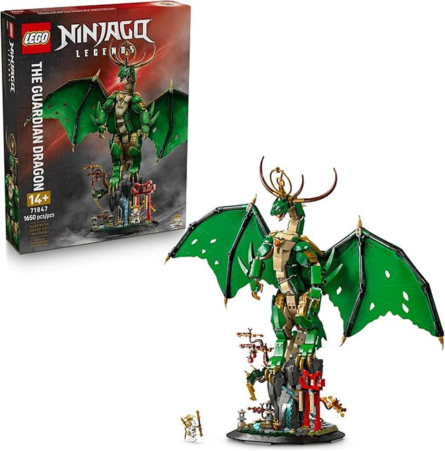 LEGO NINJAGO The Guardian Dragon - Model Building Kit from Legends Monstrosity Series - Room Decor for Teens - Includes Master Wu Minifigure - Gift for Teenage Boys, Girls, and Fans, Ages 14+ - 71847