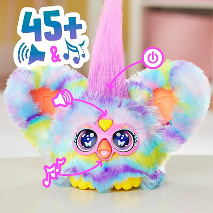 FURBY Furblets Swee-Dee Spring Mini Friend, Easter Chick Themed, Electronic Plush Toys for Girls & Boys, Multicolor, Speaks Furbish & Plays Music, Back to School Gifts, Ages 6+