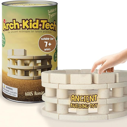 Taksa Toys Arch-Kid-Tech Roman Theater STEM Building Blocks Kit - 54-Piece Premium Educational Set for Kids Ages 7-10+ Years - Indoor Architectural Construction Games - Montessori Learning Toys