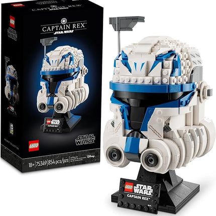 LEGO Star Wars Captain Rex Helmet Building Set, The Clone Wars Collectible Model for Adults, Star Wars Memorabilia, 75349