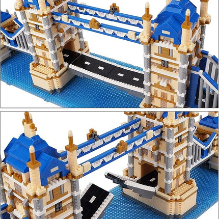 Building Blocks Set, London Tower Bridge Model Micro Mini Blocks, 3800 PCS Architecture Model Kits