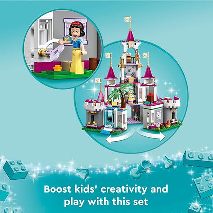 LEGO Disney Princess Ultimate Adventure Castle Building Toy 43205, Kids Can Build a Toy Disney Castle, Disney Gift Idea for Boys Girls with 5 Disney Princess Mini-Dolls, Ariel, Rapunzel and Snow White