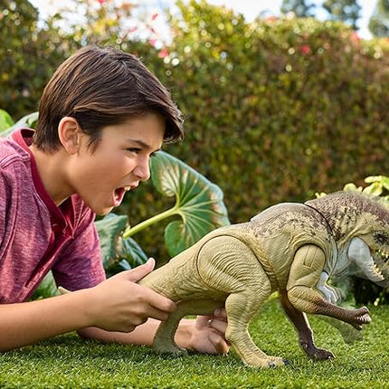Mattel Jurassic World Rebirth Distortus Rex Rumble N Rampage Dinosaur Action Figure 22 Inch with 2 Attack Actions, Content-Accurate, Digital Play
