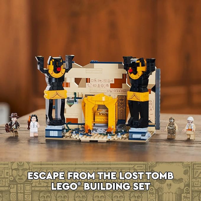 LEGO Indiana Jones Escape from The Lost Tomb 77013 Building Toy, Featuring a Mummy and an Indiana Jones Minifigure from Raiders of The Lost Ark Movie, Gift Idea for Kids Ages 8+