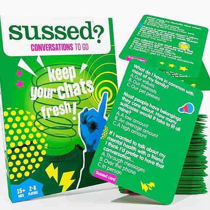 SUSSED “What Would You Do?” Pocket-Sized Question Cards – 231 Fun Conversation Starters for Teens Ages 15+ & Adults | Gift for Travel, Office, Friends & Road Trips
