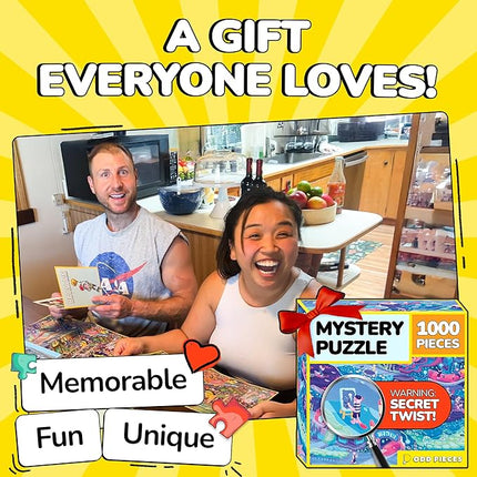Odd Pieces Jigsaw Puzzles 1000 Pieces - Magic Mystery Story Secret Ending Puzzle - Perfect Game Night for Adults & Kids - Ocean Theme Challenging (Beyond The Kelp)