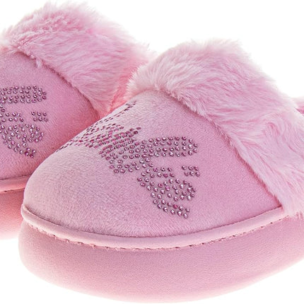 Josmo Barbie Girls Slippers Cozy Fuzzy Plush House Shoes Warm Indoor Outdoor Kids Bedroom Slippers for Little Kid Big Kid Adults