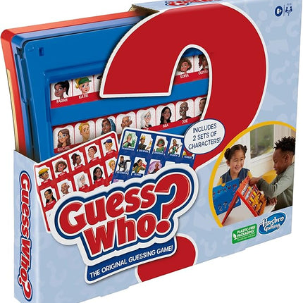 Hasbro Gaming Guess Who? Original,Easy to Load Frame,Double-Sided Character Sheet,2 Player Board Games for Kids,Guessing Games for Families,Ages 6 and Up