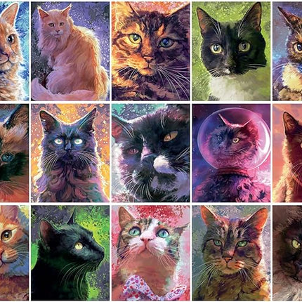 Buffalo Games - Louise Goalby - Cat Candids - 750 Piece Jigsaw Puzzle for Adults -Challenging Puzzle Perfect for Game Nights - Finished Size is