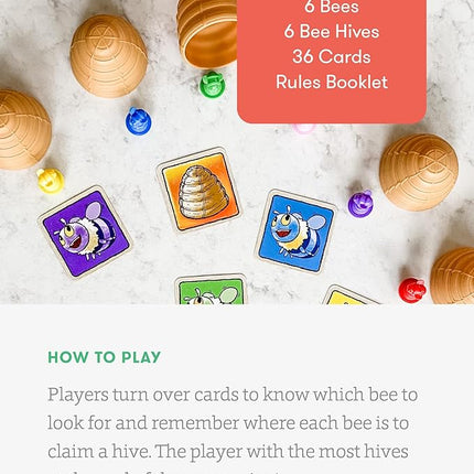 SimplyFun Bee Alert - A Matching Game for Kids That Tests Your Memory and Patience While Learning How to Take Turns - Educational Learning Game - 2 to 5 Players - for Kids Ages 5 & Up