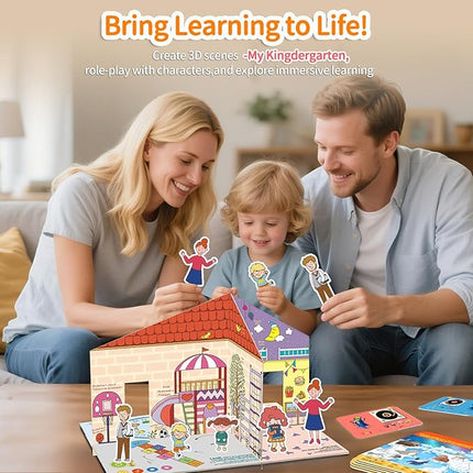 Interactive Search and Find Activity Books for Kids Ages 3-5, Toddler Travel Games Toys for Car Airplane, Road Trip Activities for Kids 4-8, Educational Preschool Learning Toys Gift with a Talking Pen