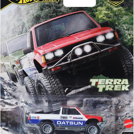 Hot Wheels Premium Car Culture Collectible Toy Car, 1:64 Scale Die-Cast Datsun King Cab Baja Custom, Terra Trek Vehicle with Real Riders Tires
