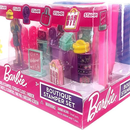 Barbie Boutique Stamp Set - Creative Stamps for Kids to Explore Imagination and Design, Kid-Friendly Stamp Kit for Arts and Crafts Fun, Featuring Fashionable Designs and More.