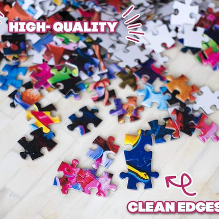 Cosmic Crunch Breakfast Cereal Monster Puzzle by Joe Simko | 1000 Piece Jigsaw Puzzle Toy | Interactive Brain Teaser for Family Game Night | 29 x 20 Inches