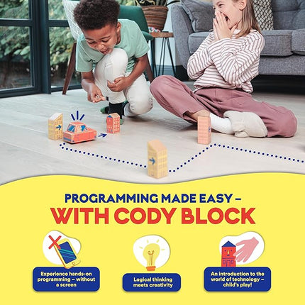 Cody Block Repeat Expansion Set, Educational Wooden Building Blocks and Car STEM Toys for Preschool Kids Ages 3+