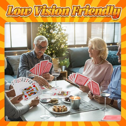 SeptCity Jumbo Playing Cards, Super Big Giant Game Theme Full Deck Huge Poker Oversize Decorations of Magic Party (1 Pack) (4 Times)