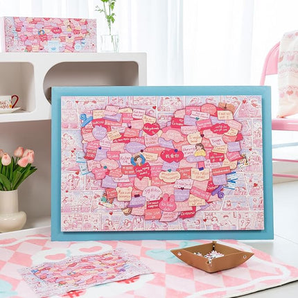 MOMIBOOK Puzzles for Adults 1000 Pieces Jigsaw Puzzles of This Little Thing Called Love, Painting Image Challenging Hard Impossible Hard Puzzle Unique Funny Christmas Valentine's Birthday Gifts