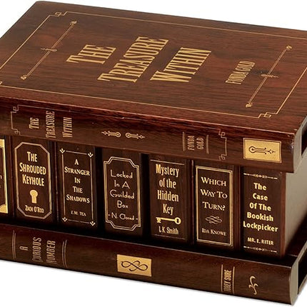 Bits and Pieces - Elegant Treasure Box - Premium Quality Jewelry Box - Secret Box with Brainteaser Puzzle for Gifts or Valuables - 7 x 5 x 3 ¾ inches