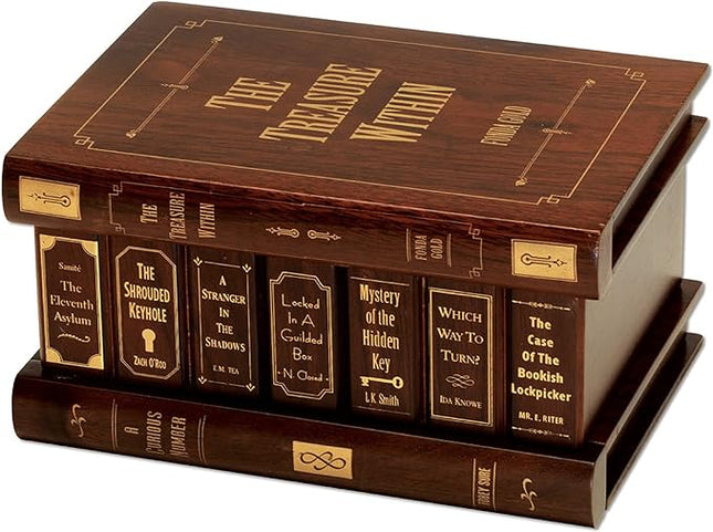 Bits and Pieces - Elegant Treasure Box - Premium Quality Jewelry Box - Secret Box with Brainteaser Puzzle for Gifts or Valuables - 7 x 5 x 3 ¾ inches