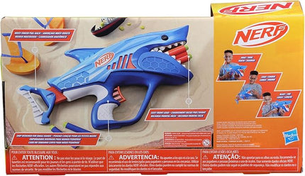 NERF Junior Wild Sharkfire, Easy Play Dart Blaster, 8 Nerf Elite Darts, Nerf Blaster Shark Toys for 6 Year Old Boys & Girls & Up, Outdoor Toys